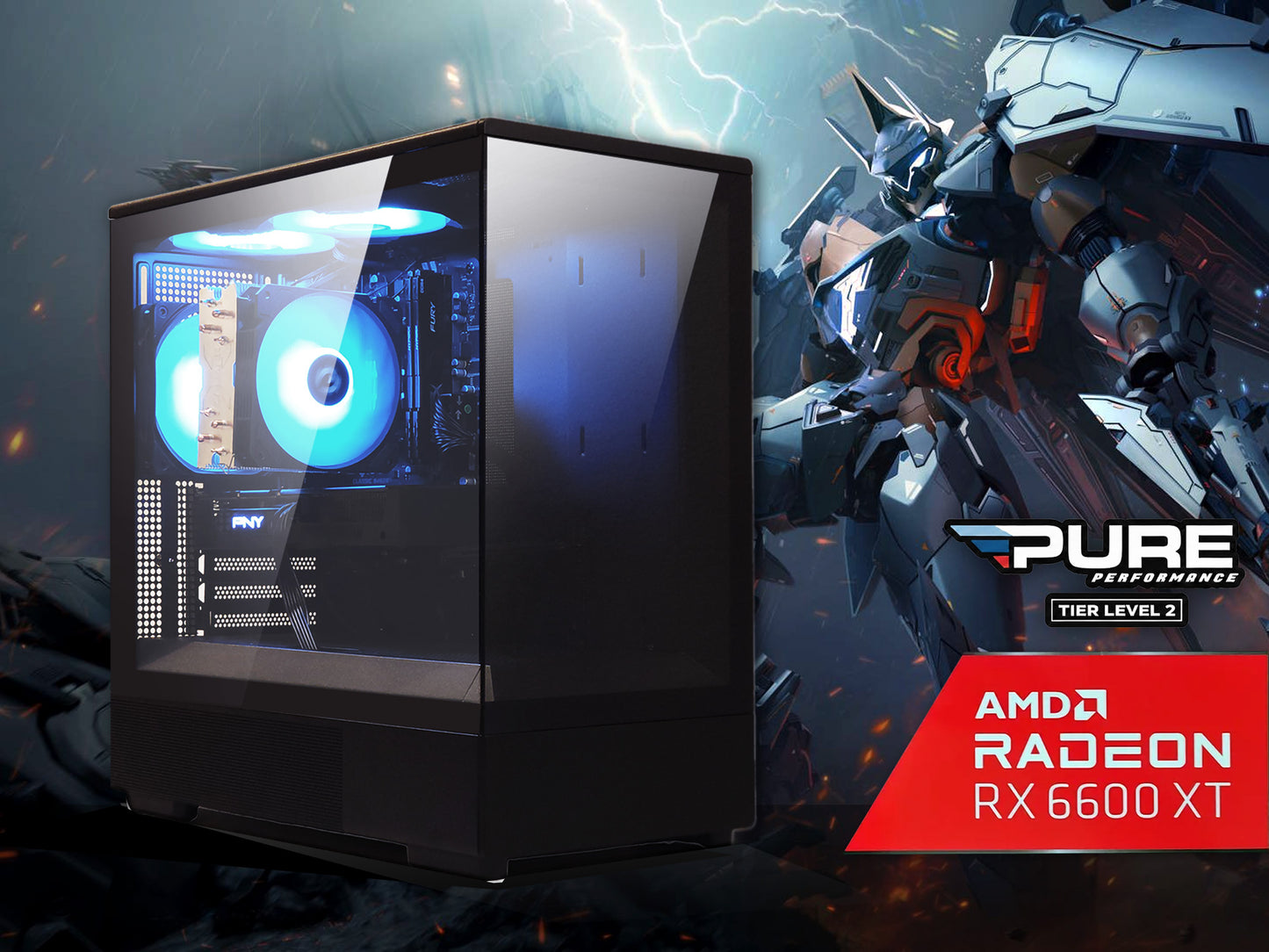 ⚔️ Gaming PC | AMD Radeon RX 6600 | RYZEN 5 3600 | 16GB RAM | 1TB NVME M.2 | WIFI | WIN 11 Pro